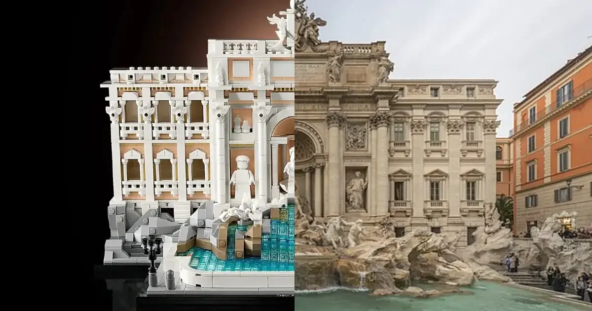 Lego verze Fontány Di Trevi v Říme