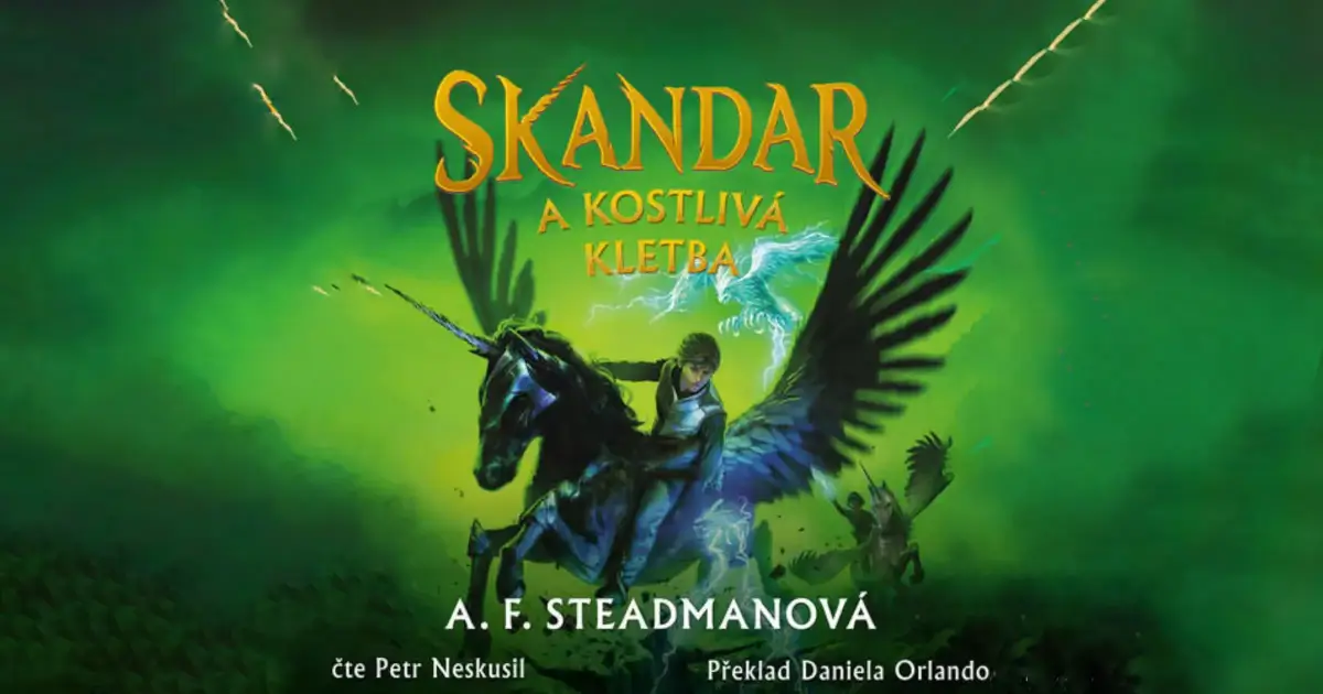 Ob&aacute;lka k dětsk&eacute; knize Skandar a kostliv&aacute; kletba.