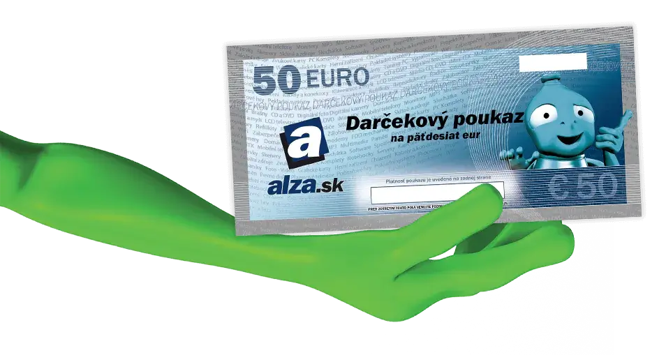 Dárkový poukaz do e-shopu Alza umožňuje nakoupit cokoliv z nabídky Alza.cz.